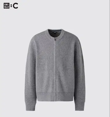 유니클로 C 크루넥 풀 집업 가디건