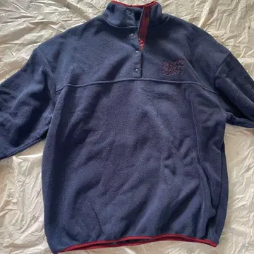 네이비 플리스 하프 지퍼 자켓