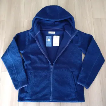 phiten 후드 부착 플리스 자켓 네이비