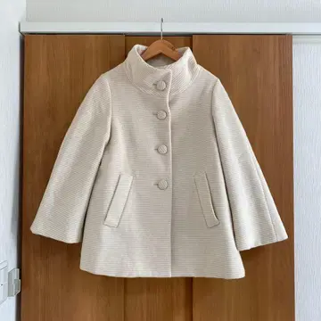 아나테리엘 스탠드 카라 코트 화이트 M 자켓