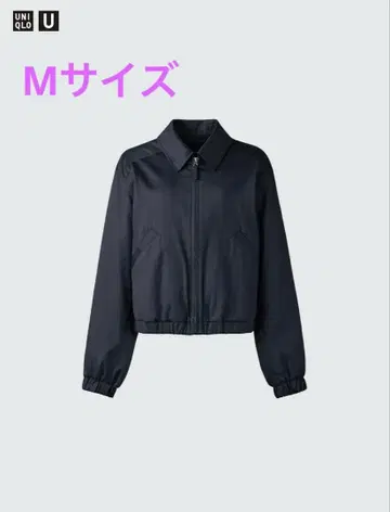 새상품급! 2025 UNIQLO U 집업 숏 블루종 블랙 M