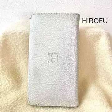 HIROFU 히로후 이단 장지갑 펄 화이트 얇은 타입