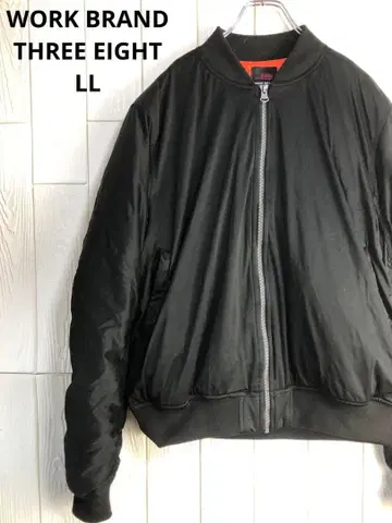 WORK BRAND THREE EIGHT 블랙 지퍼 점퍼 LL