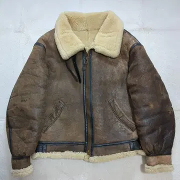 AVIREX 플라이트 자켓 B-3 무스탕 레어 42 사이즈 브라운