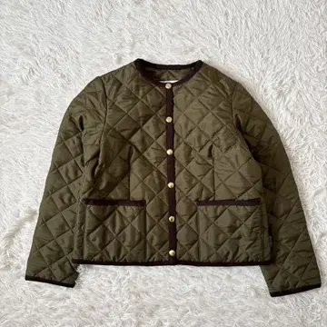 트래디셔널 웨더웨어 아클리 퀼팅 자켓 카키 S
