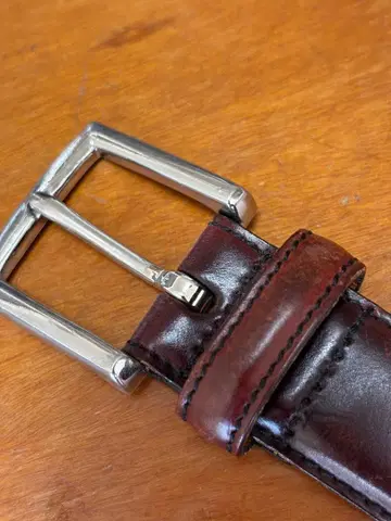 유나이티드 애로우즈 코도반 브라운 가죽 벨트 실버 버클