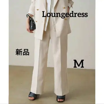 [ 새상품 ] Loungedress 센터 프레스 슬랙스 아이보리 M