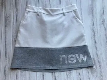 뉴발란스 맨투맨 스커트 화이트/그레이 사이즈 1