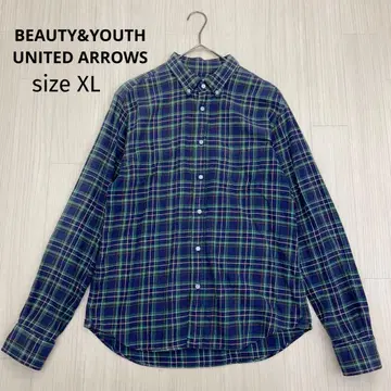 BEAUTY&YOUTH 체크 무늬 플란넬 셔츠 버튼 다운 XL