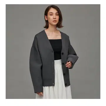 uncrave 앙크레이브 아모사 니트 가디건 그레이