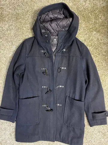 BEAMS HEART 네이비 더플 코트 L