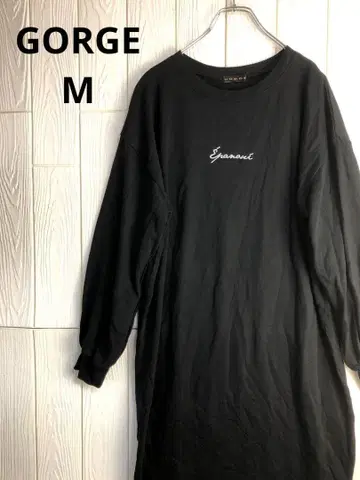 GORGE 블랙 로고 긴팔 원피스 M 사이즈