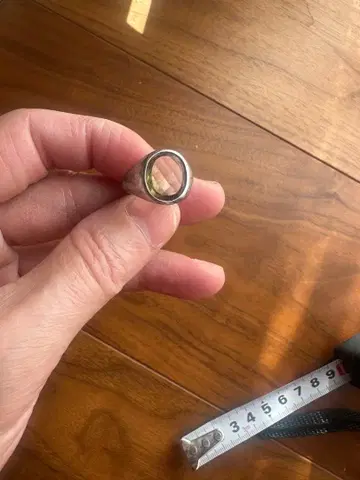 실버 타원형 반지