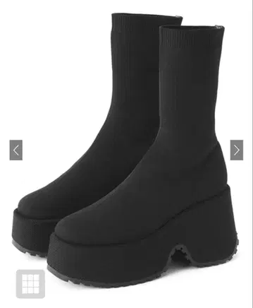 GRL 통굽 니트 미들 부츠