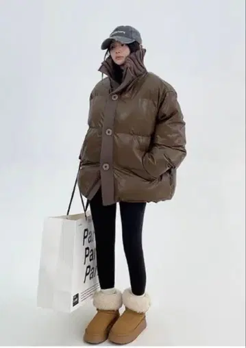 Aurora Boutique 하이넥 볼륨 다운 자켓