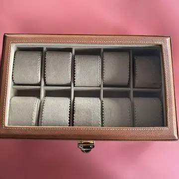 시계 보관 케이스 10개용 브라운