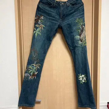 케이타 마루야마 사파리 패턴 데님 팬츠 사이즈 2