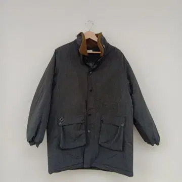 POIK 그레이 모즈 코트 플리스 카라 부착