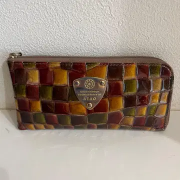 ATAO 타일 무늬 장지갑 멀티 컬러