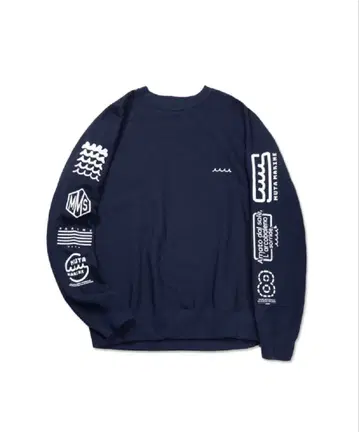 [택 포함 새상품] muta MARINE 크루넥 맨투맨 네이비 L