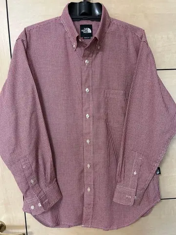 THE NORTH FACE 긴팔 셔츠 남성용 M 빨간색 체크