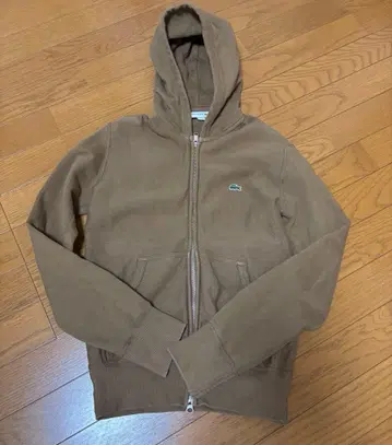 LACOSTE 브라운 W 지퍼 후드티 XXS