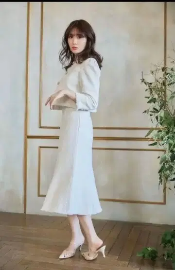 herlipto 트위드 머메이드 스커트