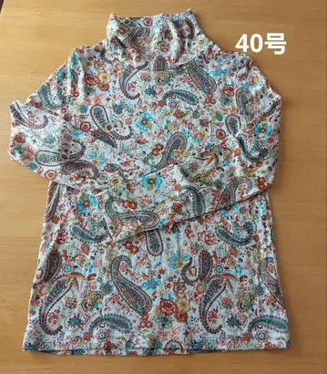 SCAPA 페이즐리 무늬 터틀넥 40호