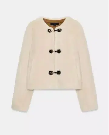 ZARA 더블 페이스 토글 버튼 자켓 에크루 M