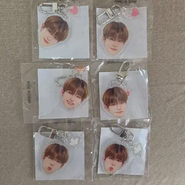 TREASURE 아사히 캡슐 토이 얼굴 아크릴 키링 희로락