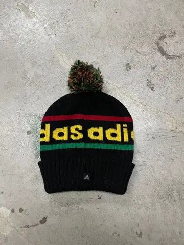 00s 아디다스 니트 모자 비니 봉봉 니트 모자 y2k