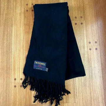 TWEEDMILL 블랙 울 머플러