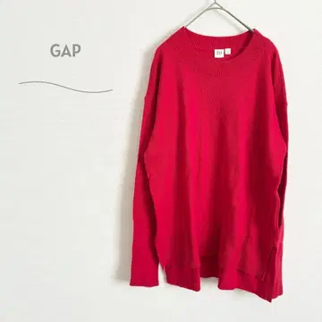 갭 GAP 긴팔 니트 크루넥 슬릿 심플 화려한 컬러