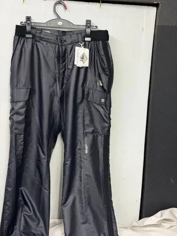 미사용 블랙 앤 화이트 카고 골프 팬츠
