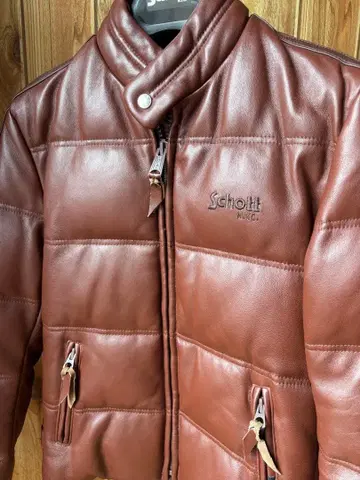 새상품급 Schott 모터 사이클 가죽 다운