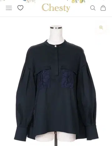 체스티 마리포사 셔츠 블라우스 네이비