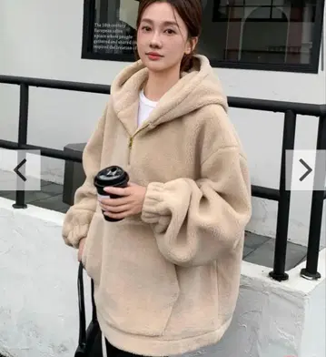 보아 플리스 후디 베이지 BOA FLEECE HOODIE