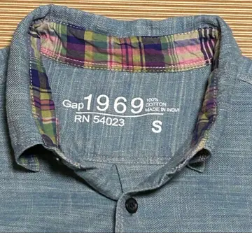 GAP 데님 긴팔 셔츠 코튼 파랑