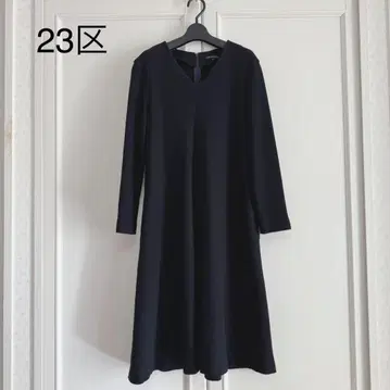 23구 원피스 울 긴팔 다크 네이비 울 원피스 가을/겨울