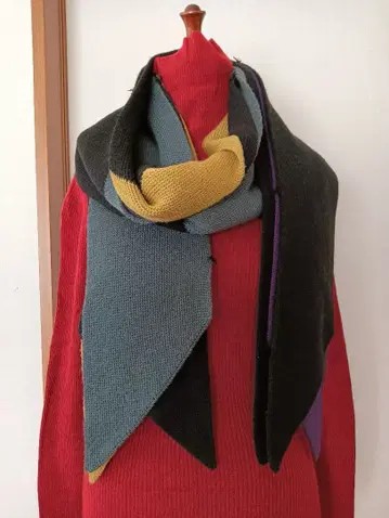 코시노 준코 니트 롱스톨 4색 사용 따뜻한 울