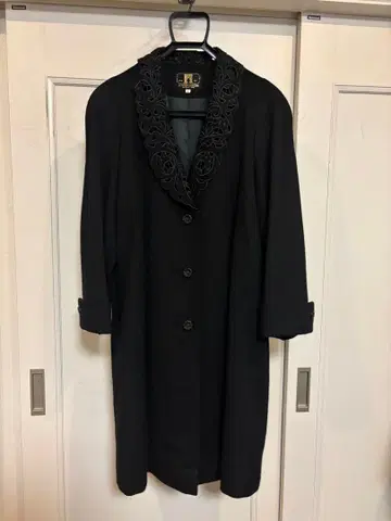 블랙 롱 코트 여성용 캐시미어 100%