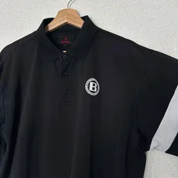 BRIEFING 블랙 피케 셔츠 L