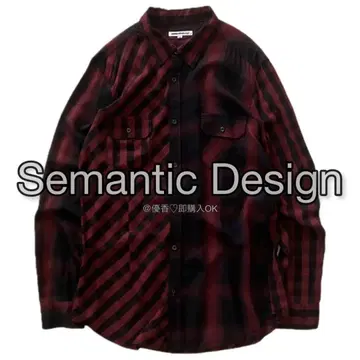 새상품급 LL SemanticDesign 크레이지 패턴 멀티 체크 무늬