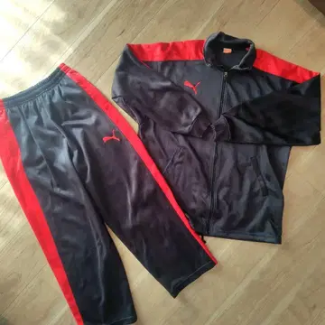 푸마 PUMA 저리 상하의 세트 그레이/레드 저리 S~M