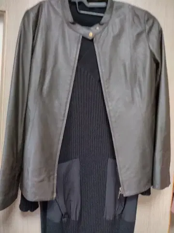 다크 브라운 가죽 자켓 양가죽