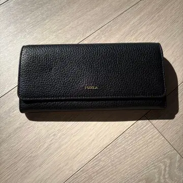 FURLA 블랙 가죽 장지갑