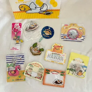 구데타마 묶음 판매 키링 메모 씰 하와이