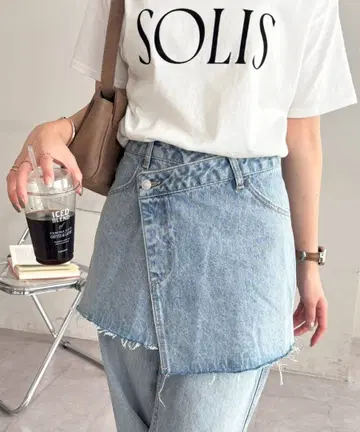 DISCOAT 데님 스커트