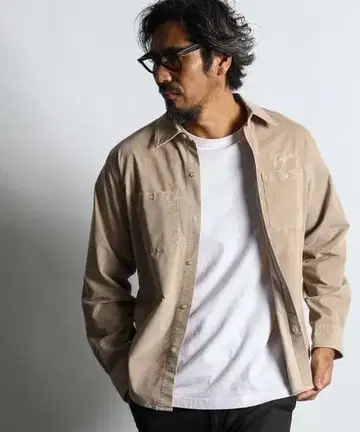 더퍼 황화염색 스트레치 코듀로이 셔츠 M