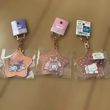 산리오 캐릭터 아크릴 키링 3개 세트